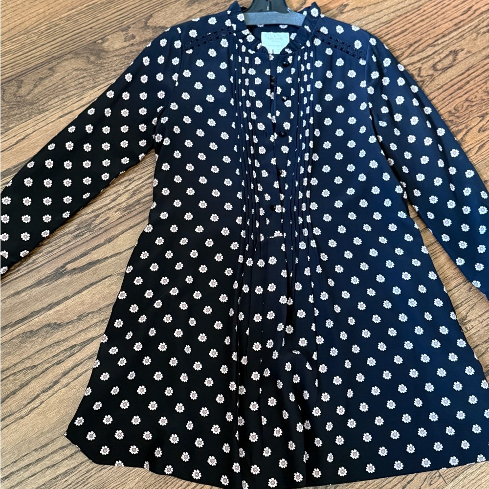 Black and Flower Polka Dot Women's Dress